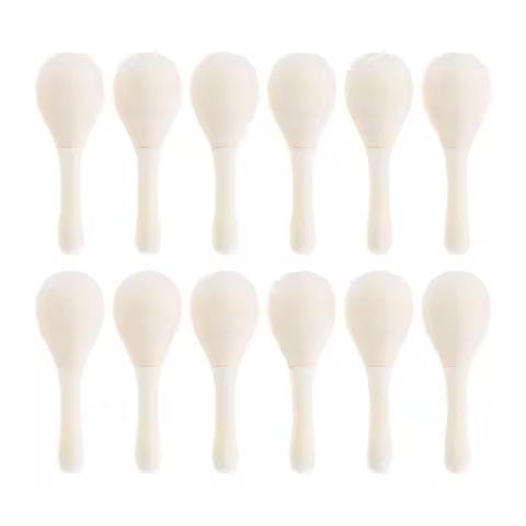 Lot de 12 maracas en bois