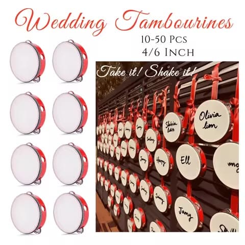Lot de mini tambourins fête