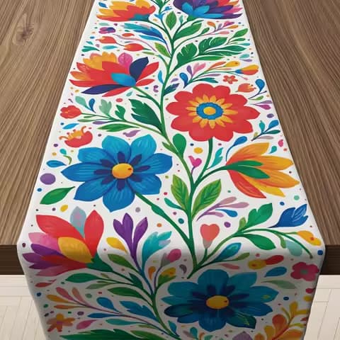Chemin de table floral fiesta